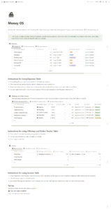startup beast notion template Money OS screenshot
