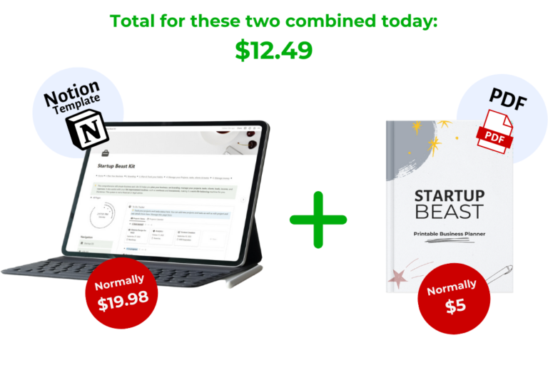 startup beast planner + beast kit offer